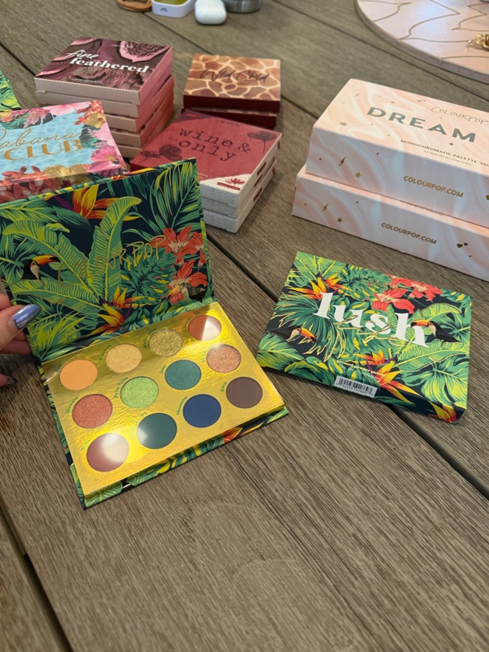 Colourpop Lush Eyeshadow Palette — Greens, Golds, Blues, Peach